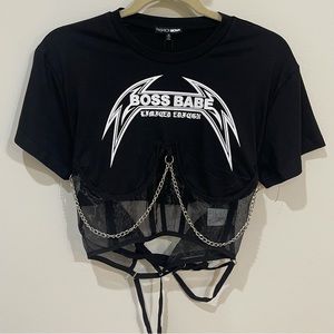 Boss Babe Corset Tee - Fashion Nova
